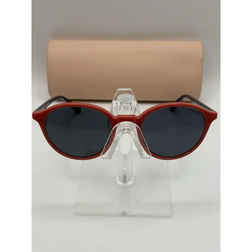 Luxottica LOS 930 QW RDBK Sunglasses Red Round 47-19-130 w/ Case